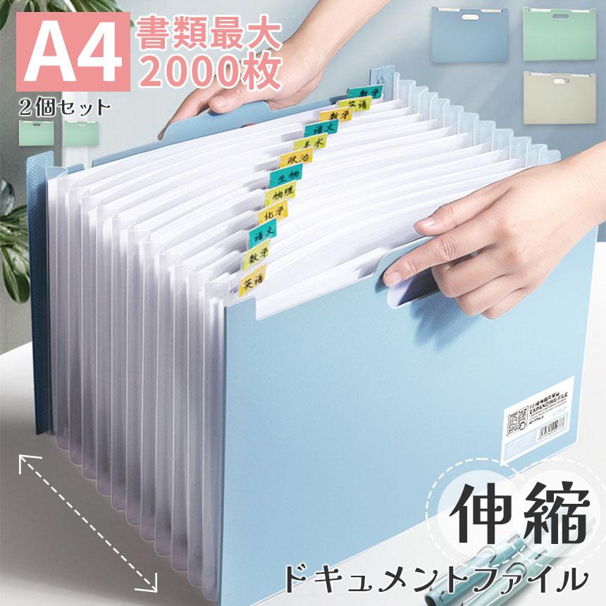 ドキュメントファイル ファイルボックス 2個セット 大容量 A4