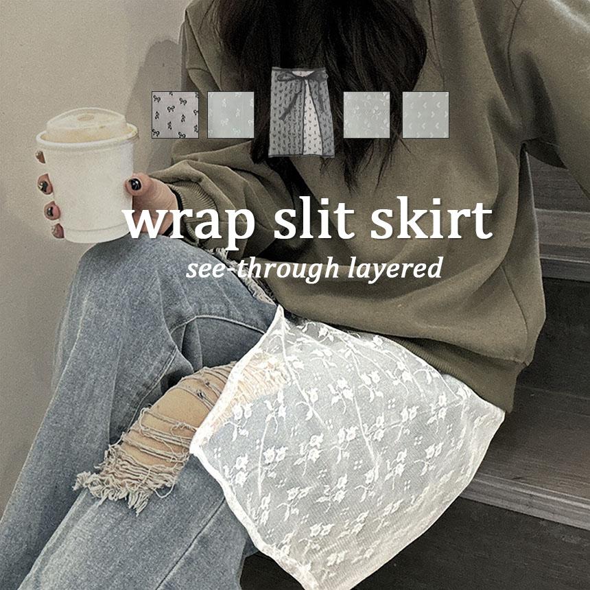 【早い者勝ち】y2k グランジ リメイク 再構築 ラップスカート ラップスカート レイヤードラップスカート SNS話題スカート 巻き