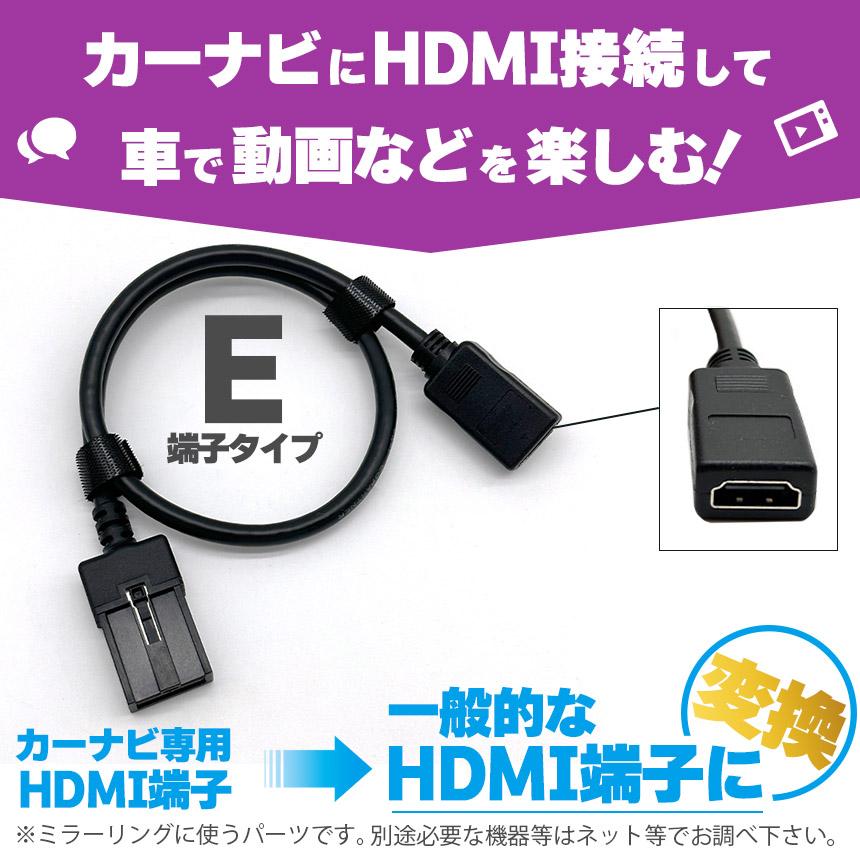 カーナビ用 HDMIケーブル 変換 2本セット TYPE-E TYPE-A カーナビ