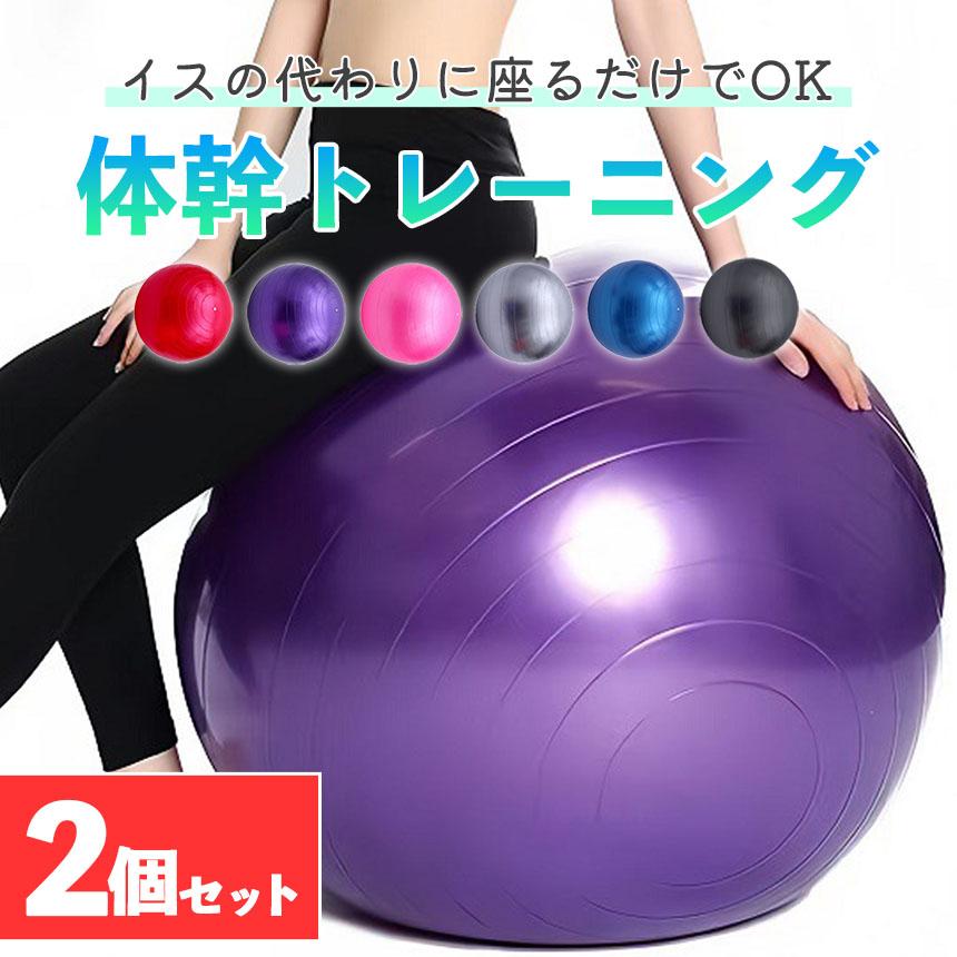 バランスボール ヨガボール ヨガ 2個セット 椅子 直径55cm ジムボール