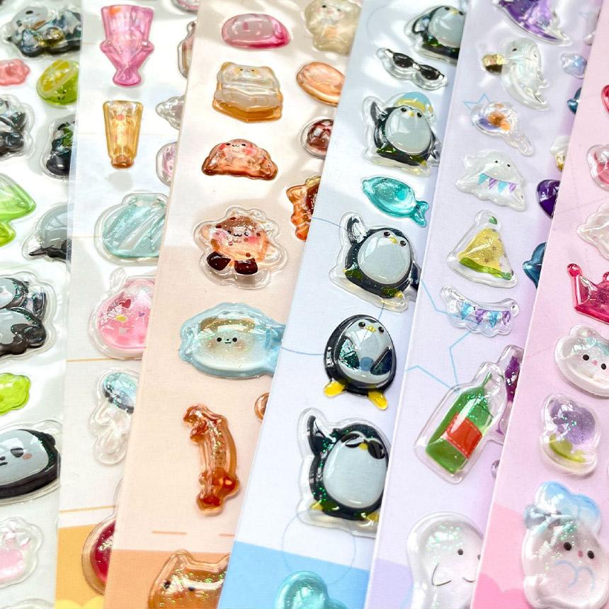 爆買 24枚セット ドロップシール 6種類×4セット ボンボンシール