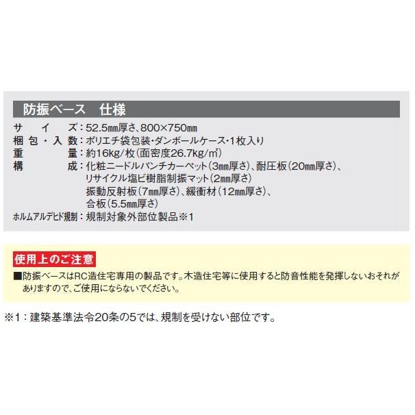 DAIKEN 大建工業 防振ベース マンション用防音簡易敷台 YB08012 グレー