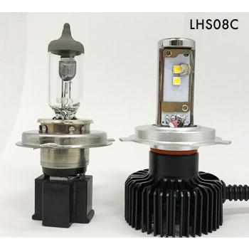 H4ハイロー切り替えLEDヘッドライト 3000k電球色タイプ ショートバルブ