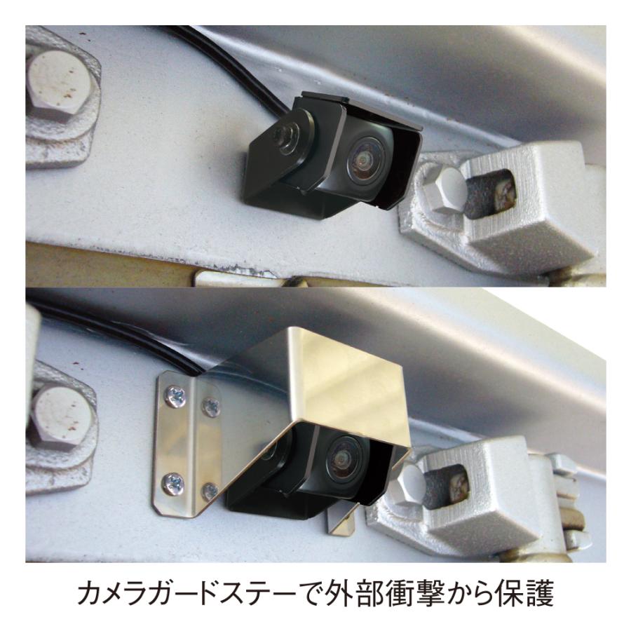 ヤック XCM1SA 7インチ バック＆サイドカメラセット/5mケーブル 取付ステー付き
