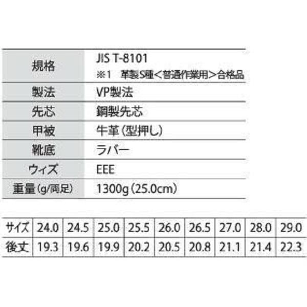 ジーベック（XEBEC） 85027 安全靴 ワークブーツ 鋼製先芯 耐油性ゴム