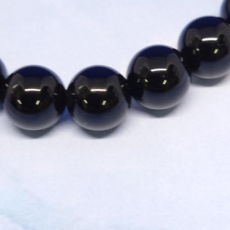 大特価！ 【新品】ブラックオニキス　10mm珠　約２０ｃｍ　邪気払い・厄除け・睡眠改善　数珠　お守り