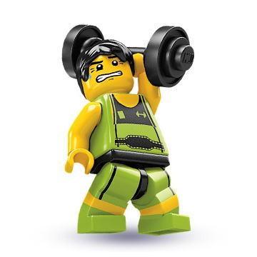 レゴ 8684 ミニフィギュア シリーズ2 重量挙げ選手 (Weightlifter) 【メール便可】｜miraiya05