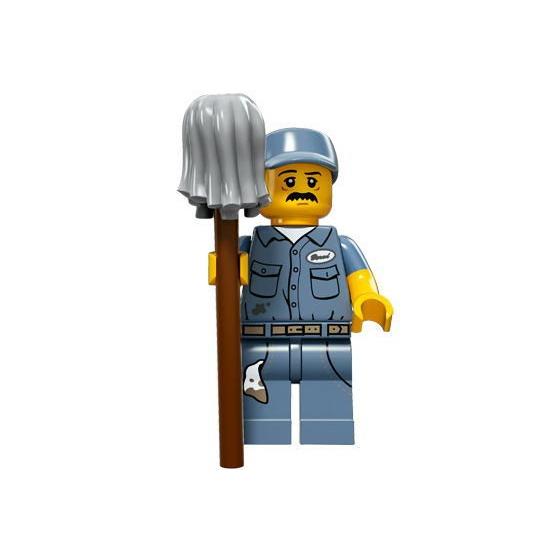 レゴ 71011 ミニフィギュア シリーズ15 管理人(Janitor-9) 【メール便可】｜miraiya05