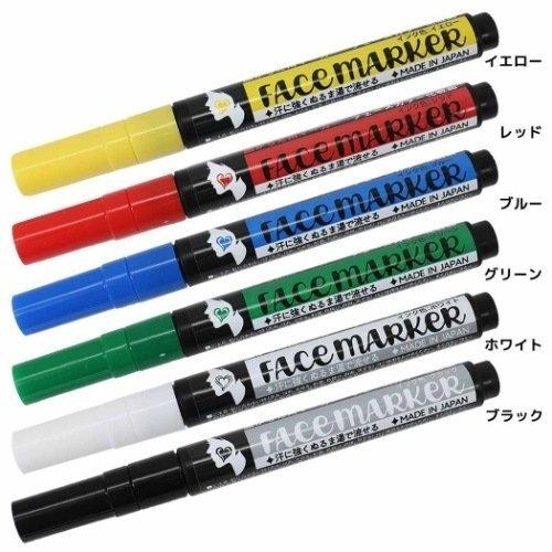 フェイスマーカー フェイスペイント 顔からだ用 カラーマーカー スキンアーティストペン 全6色 サッカー スポーツ観戦 日本製 みらい屋 通販 Yahoo ショッピング