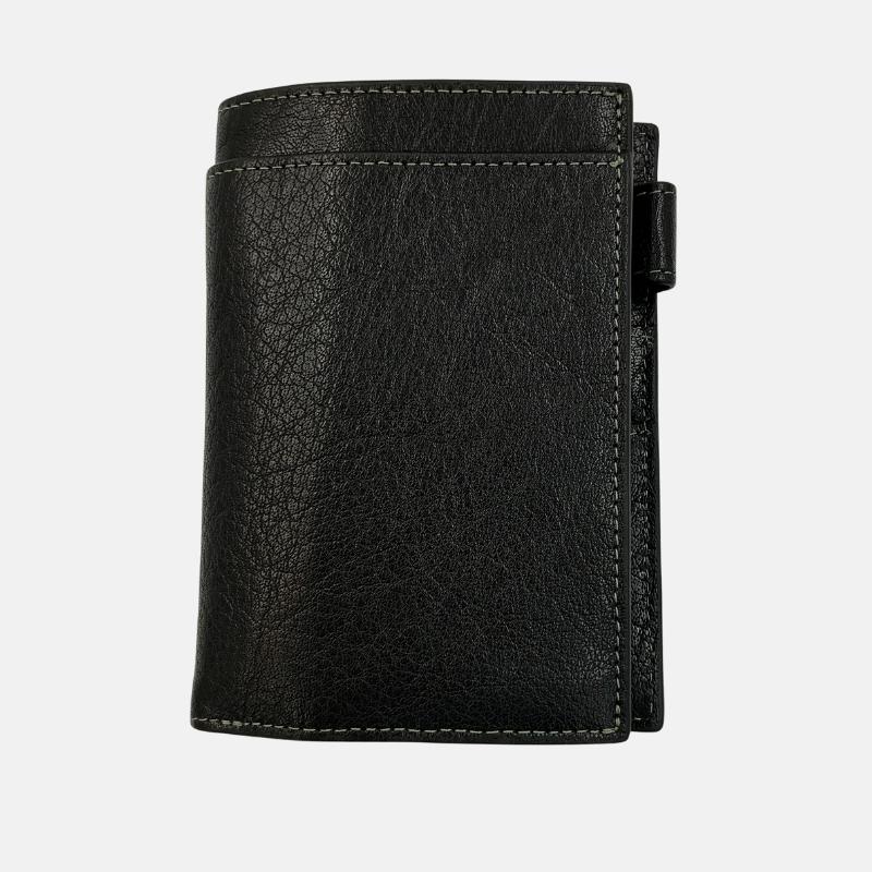 アシュフォード システム手帳 ディープ M5 11ミリ 名刺フォン ブラック