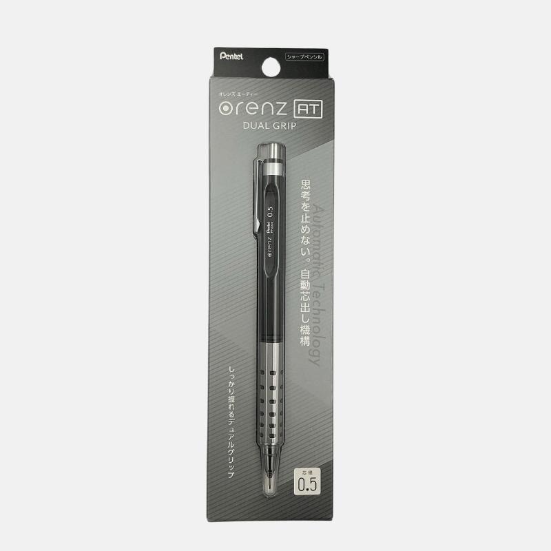 ぺんてる シャープペンシル オレンズAT DUAL GRIP グレー : 未来屋書店