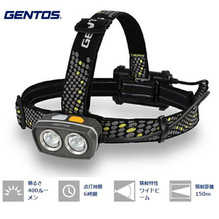 GENTOS（ジェントス） ヘッドライト LED ライト 懐中電灯 電池