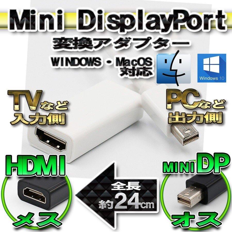 mini DP to HDMI 変換アダプター ミニディスプレイポート 【ホワイト】 【人気急上昇】