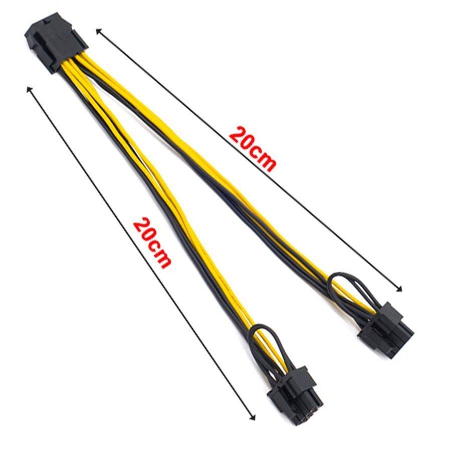 GPU電源変換ケーブル15cm】新品 PCI-E 電源変換ケーブル CPU 8ピン