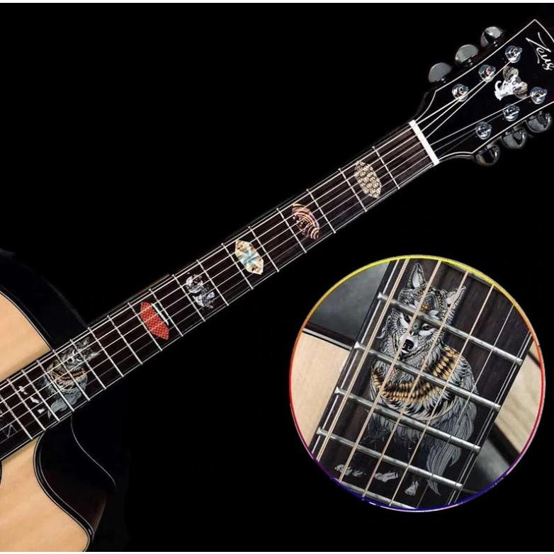 ギター指板フレットボードインレイステッカー【ウルフ】 : えぶり
