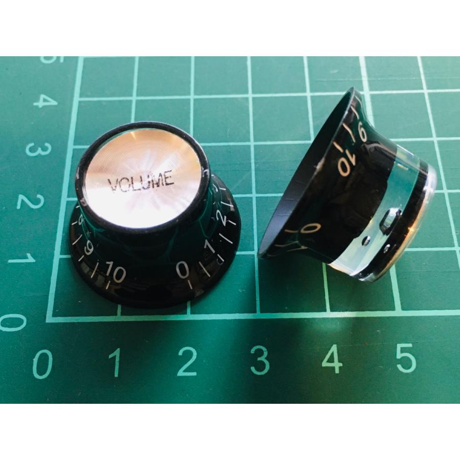 エレキギター ブラック ボリューム・トーン付き エレキギター・ベース用 ギターノブ ボリュームボタン1個