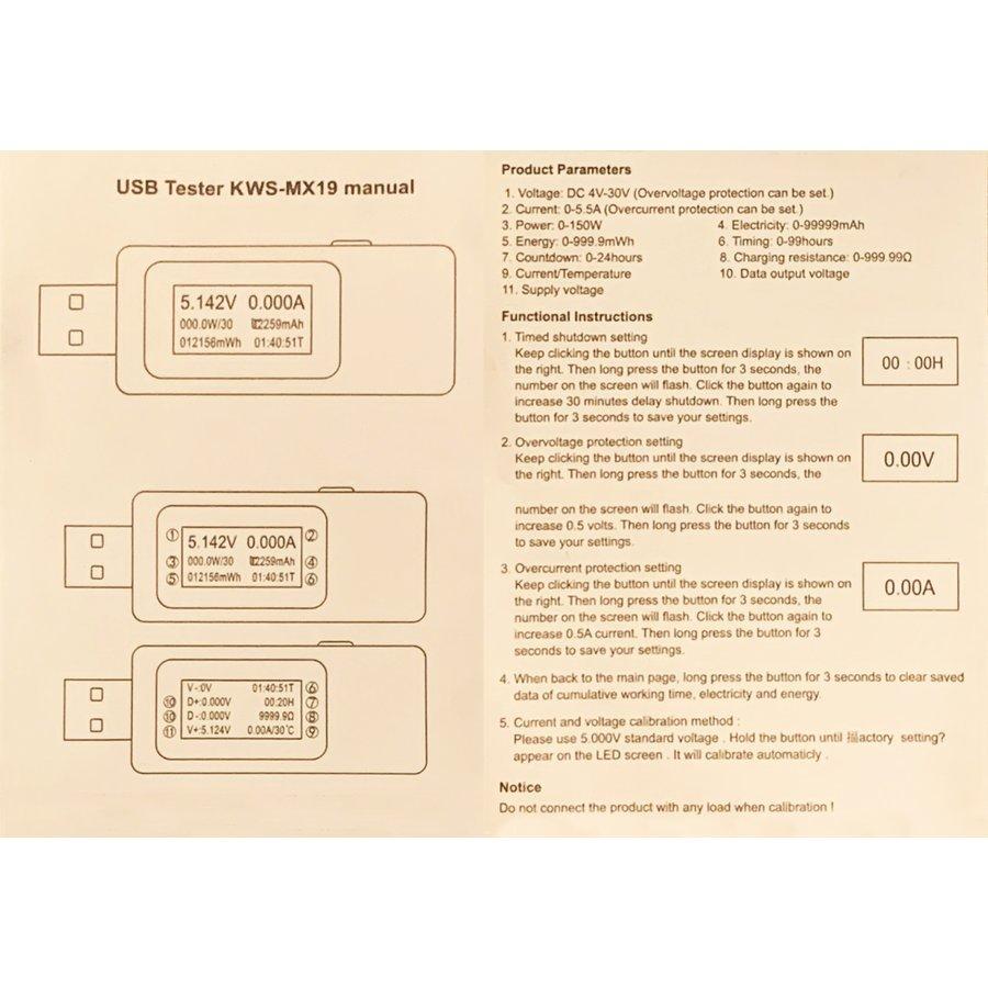 Usb テスター チェッカー Dc表示 0 5 1a 電流 4 30v 電圧