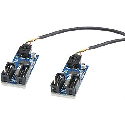 マザーボードのUSB 9ピン 増設 内部用 4ポート USB2.0 HUB 9ピンUSB