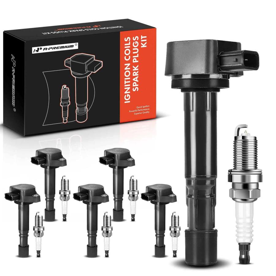 APremium イグニッションコイルパックとイリジウムスパークプラグ 6個セット ホンダ パイロット リッジライン 20062008
