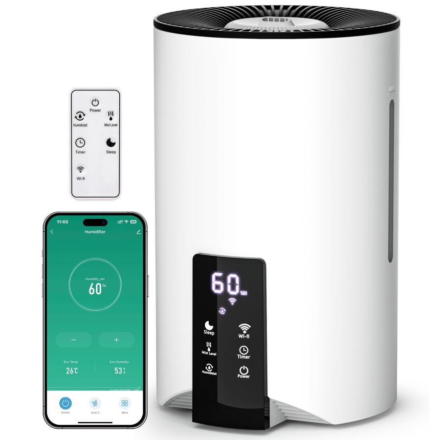 Humidifiers for Bedroom Large Room Home, 4L Cool Mist Humidifier for