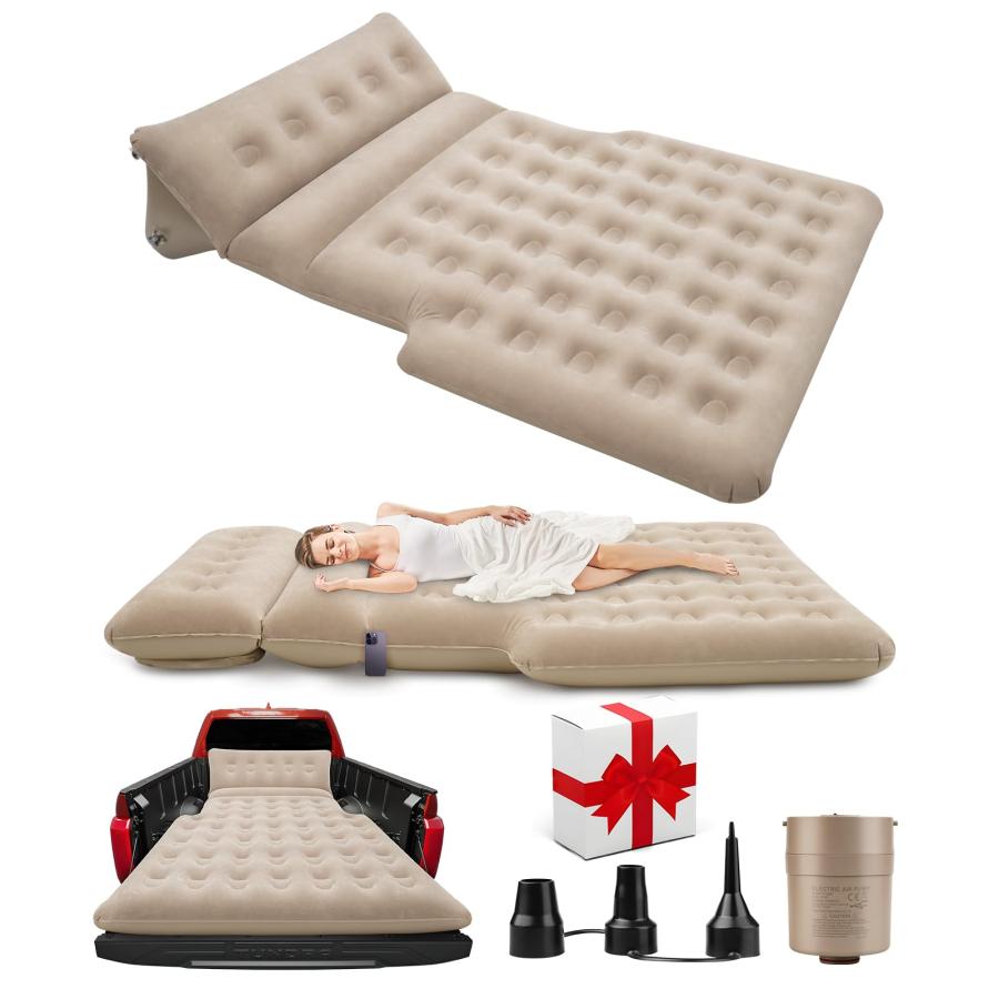 Epltion ピックアップトラックベッド エアマットレス 空気注入式 調節可能 トラック荷台 マットレス 5.56.5フィート トラック