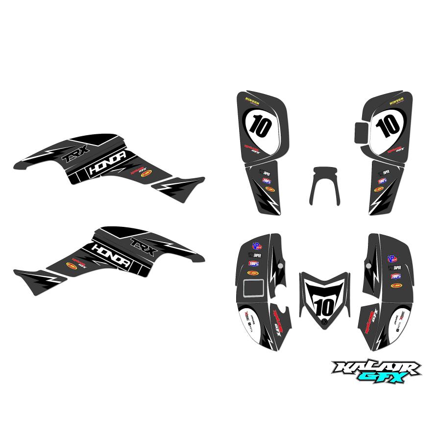 Dirt Bike Graphics Kit For Suzuki DRZ125 (2001-2007) - Custom Decals, No Plastics Included