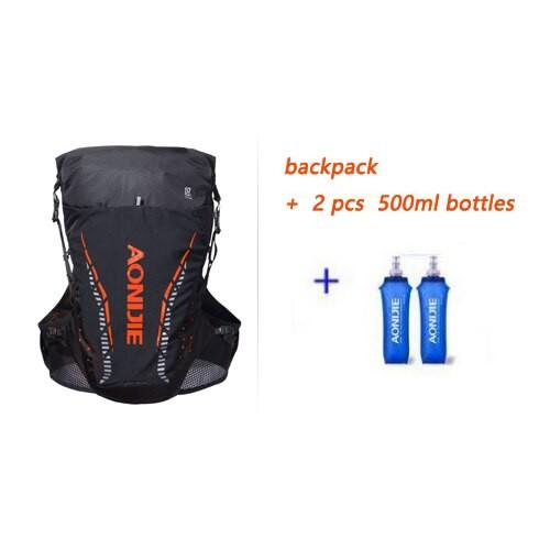 AONIJIE 18Lアウトドアライトウェイトハイドレーションバックパックリュックサックバッグベ red with bottles