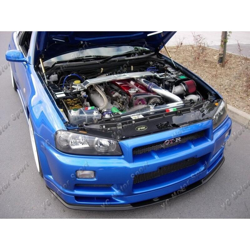 R34 スカイライン ラジエターカバー パネル エアロ GT-R仕様 カーボン