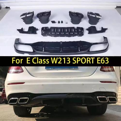 ベンツ W213 スポーツ Eクラス E63 改装用 マフラーカッターとリア