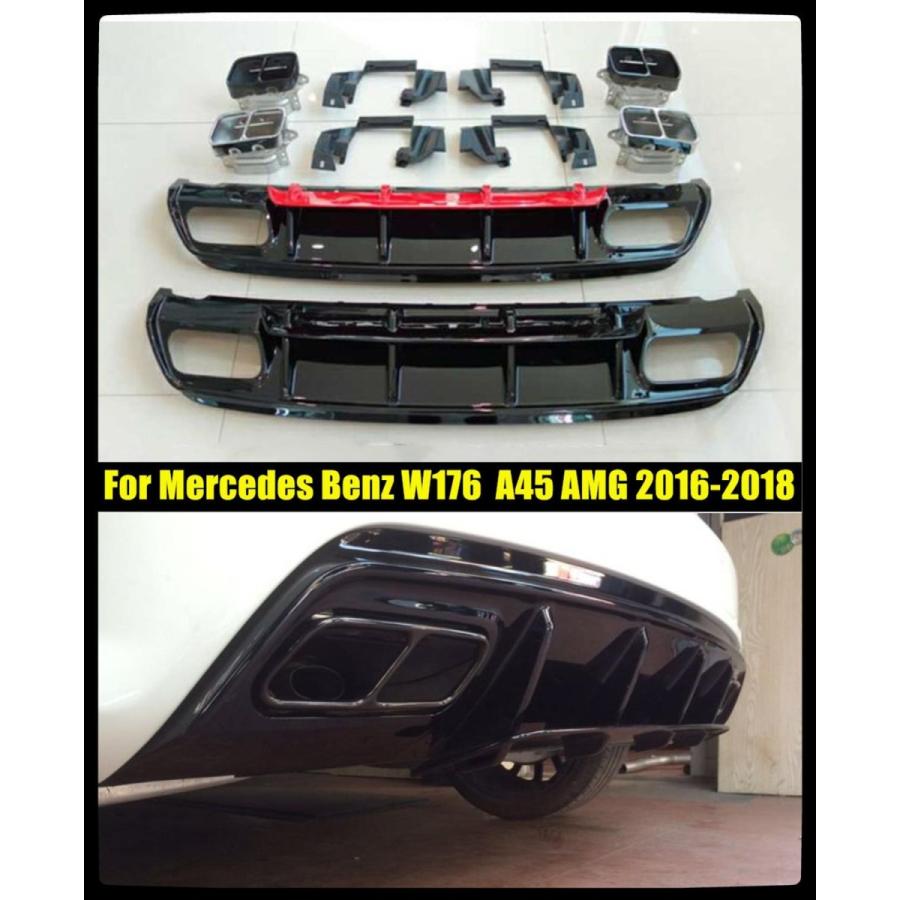 メルセデスベンツ W176 2013-2018 A45 AMG スタイル A180 A200 リアディフューザー マフラー セット スポーツバンパー  リアスポイラー ウイング :so00033:mircostore - 通販 - Yahoo!ショッピング