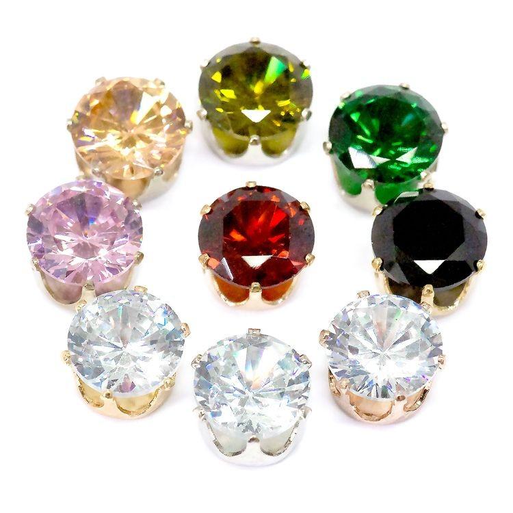 8mm】王冠台座付きキュービックジルコニア (2個入) : ビジューパーツ