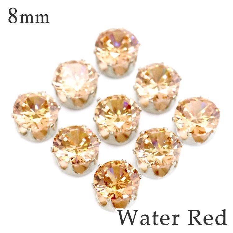 8mm】王冠台座付きキュービックジルコニア (2個入) : ビジューパーツ