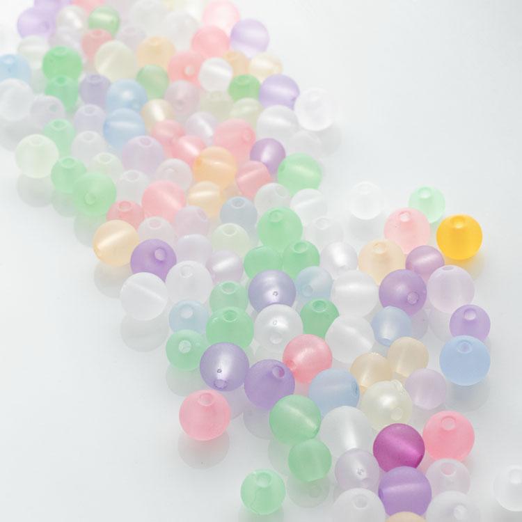 サイズMIX】アクリル玉 シャーベットカラーMIX 5mm 6mm (50g入/約400個 