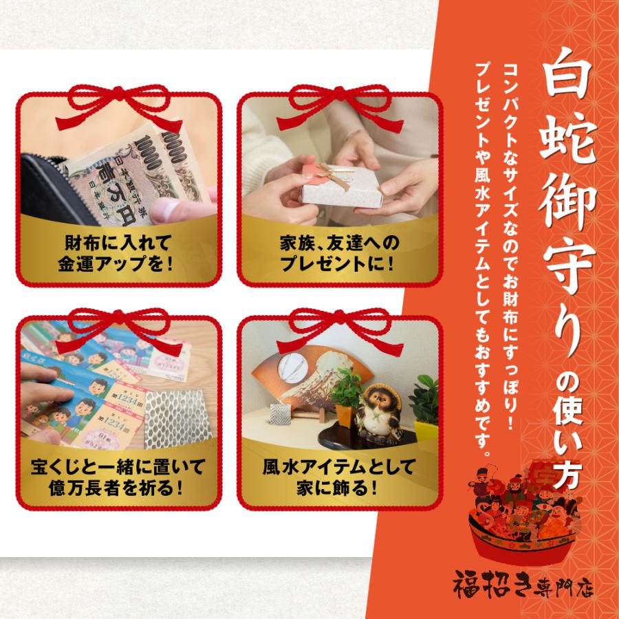 白蛇本物抜け殻御守り　２体込 白蛇本物抜け殻御守り 2体込