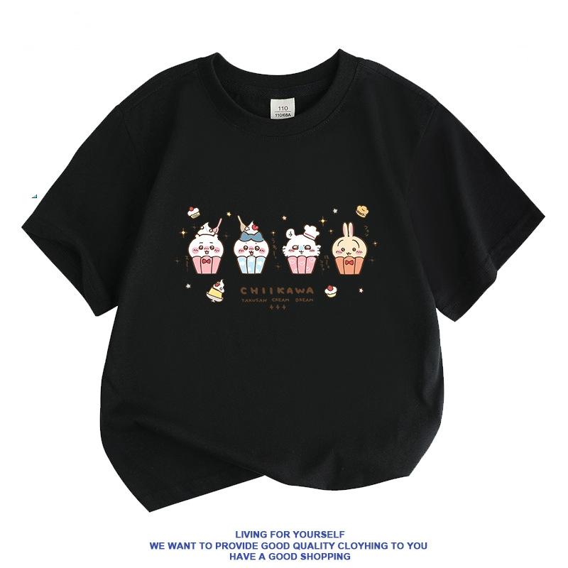 なんか小さくてかわいいやつ  ちいかわ うさぎ ハチワレ 子供服 半袖Tシャツ  通気性 肌着 柔らかい 100%綿  丸首 男の子 女の子 子ども服 小学生 トップス｜mireiku｜15