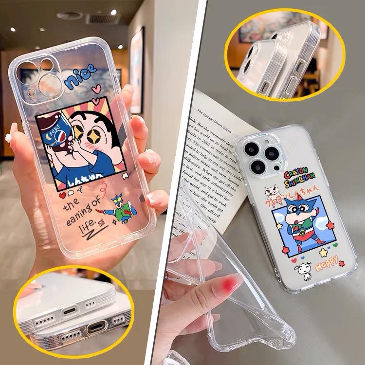 スマホケース クレヨンしんちゃん iPhoneケース クリア iPhone15