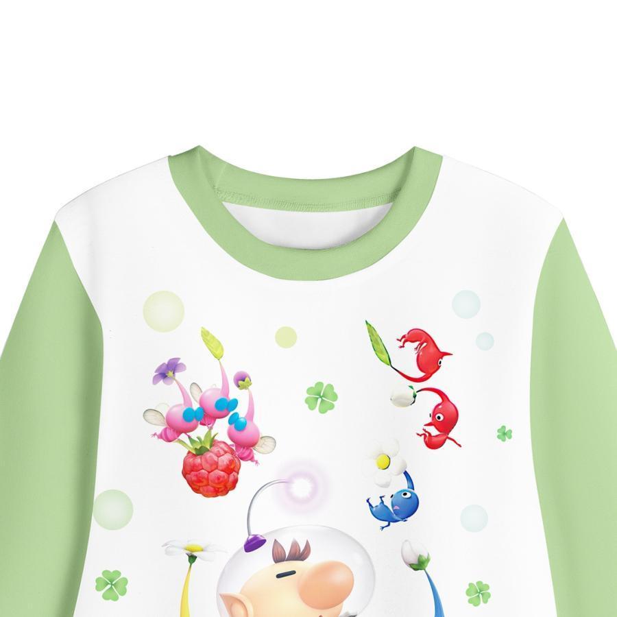 ピクミン パジャマ 上下セット 子供 かわいい キャラクター Tシャツ 長袖 長パンツ ルームウェア キッズ 部屋着 春秋冬 100cm-140cm 綿 可愛い｜mireiku｜11