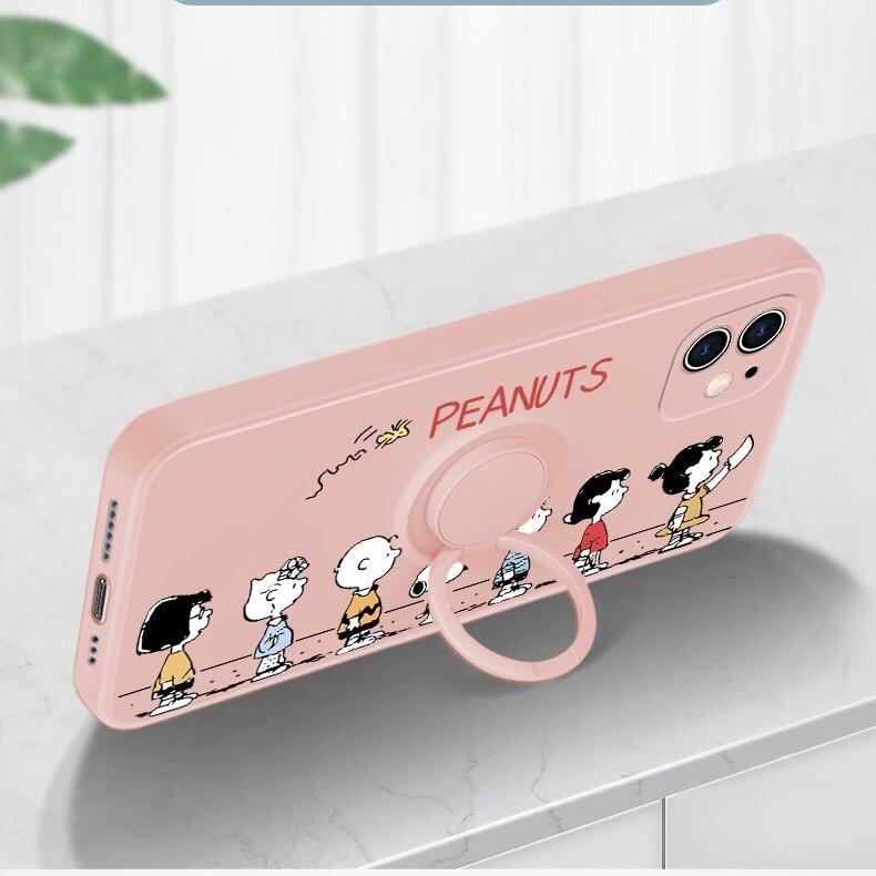 スヌーピー リング付き ストラップ付き Snoopy iphone15 スマホケース