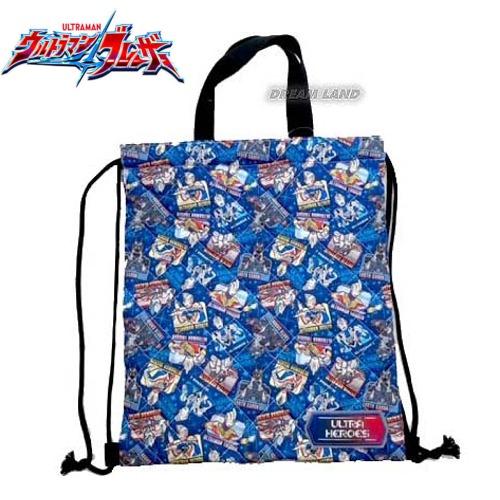 日曜までお値下げウルトラマンレトロ絵柄布ナップザックリュック お買い得）（送料無料）めくれるワッペン（ウルトラマンブレーザー