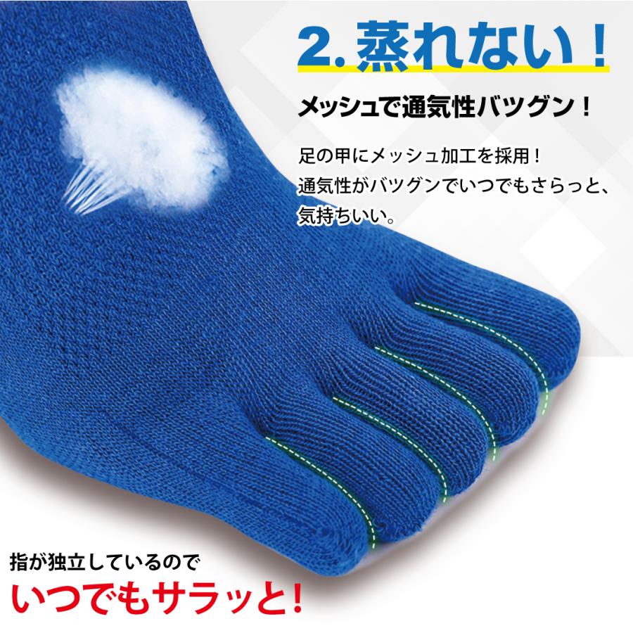 [5足セット]5本指 メンズ 靴下 スポーツソックス ショート リノウル | Lino Ulu | 15