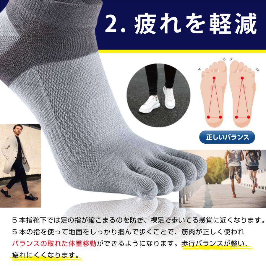 [5足セット]5本指 メンズ 靴下 スポーツソックス ショート リノウル | Lino Ulu | 11