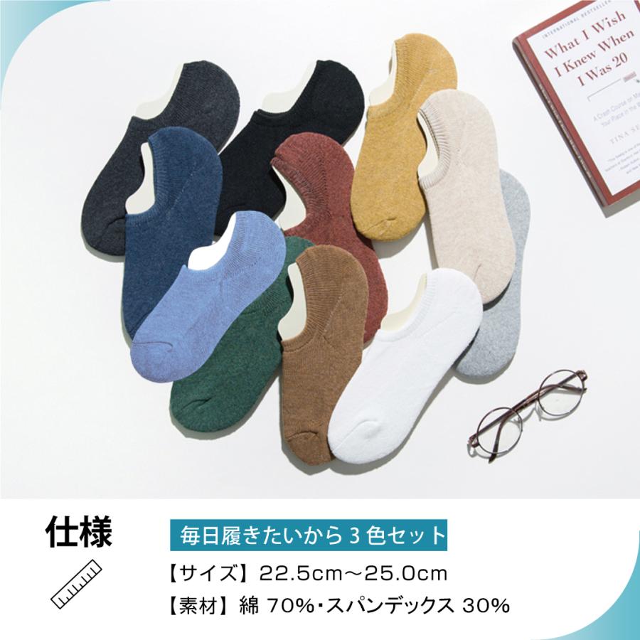 [3足セット] フットカバー レディース 脱げない 靴下 ソックス 無地 おしゃれ リノウルフット | Lino Ulu | 31