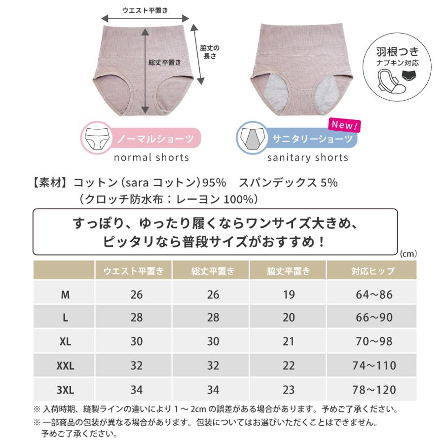 Lino Ulu（リノウル） [3枚セット] saraコットンハイウエストショーツ