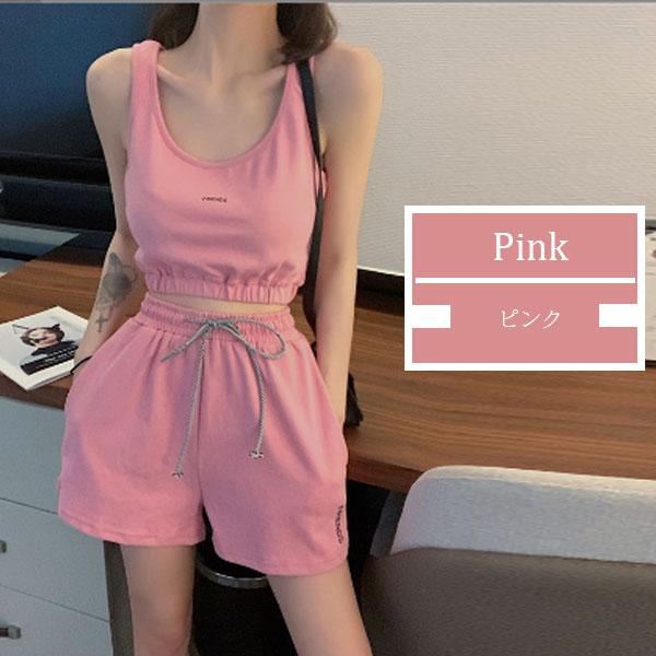 即納】タンクトップ ショートパンツ 上下セット セットアップ