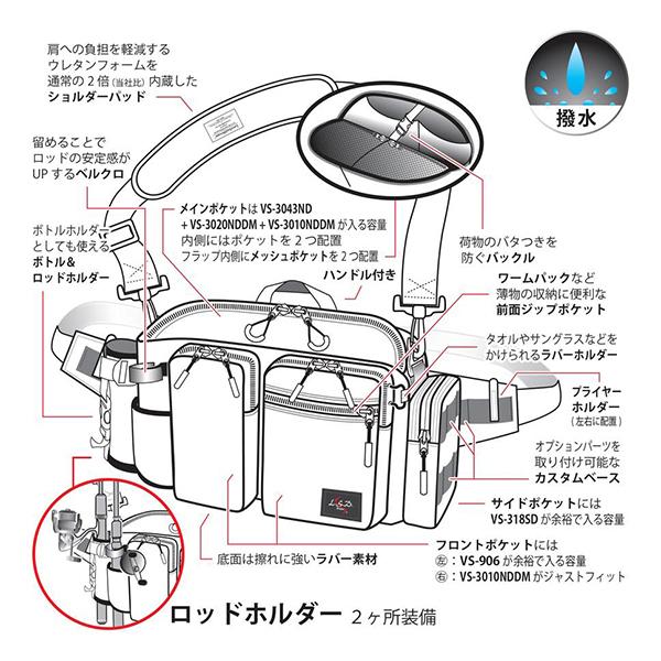 L.S.D ヒップバッグ 大容量 多機能 アウトドア フィッシング 釣り ショルダーベルト 付属 タックルボックス 収納 衝撃吸収 バス ソルトゲーム｜mirisemirai｜11