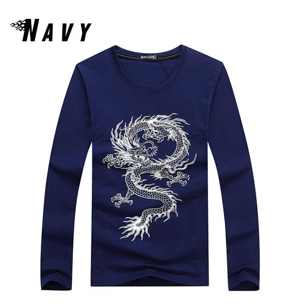 長袖Tシャツ クルーネック ロンT メンズ ドラゴン プリント 龍 長袖Tシャツ クルーネック ロンT メンズ ドラゴン プリント 龍