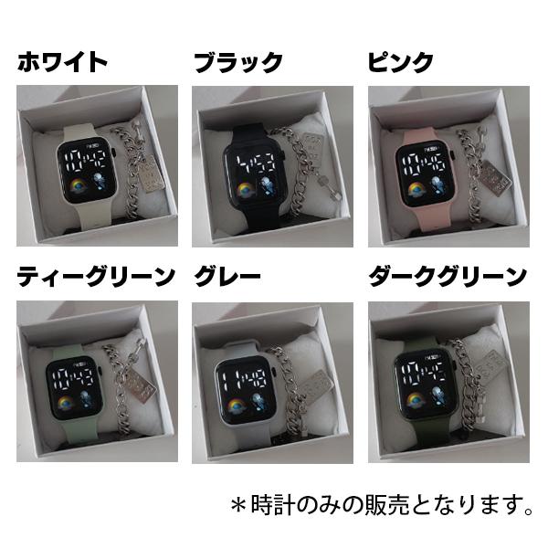 即納 デジタルウォッチ メンズ 腕時計 フリーサイズ 四角 スクエア