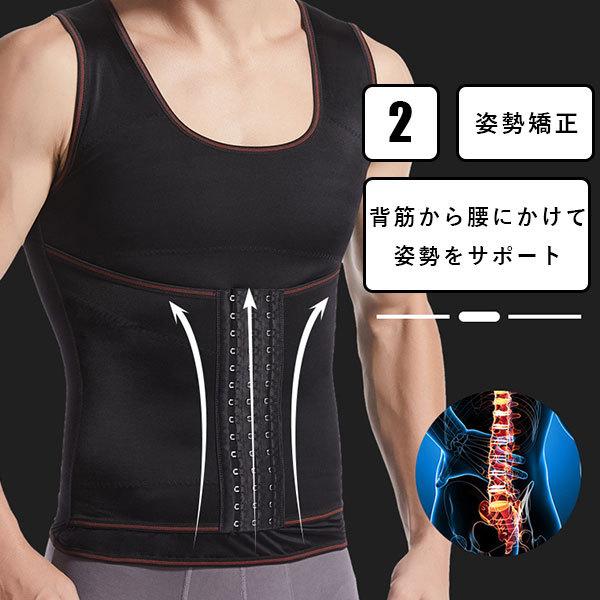 メンズ用補正下着 加圧インナー 着圧シャツ 半袖 ラウンドネック コルセット一体型 下着 肌着 お腹引き締め 上半身引き締め シェイプアップ ぽっこり M 08 Mirise Mirai 通販 Yahoo ショッピング