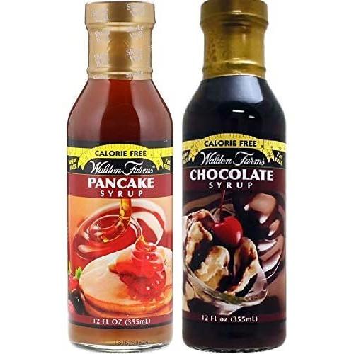【2本セット】Walden Farms ウォルデンファーム パンケーキ355ml＆チョコレートシロップ355ml [並行輸入品] ダイエット カロリーフリー | 