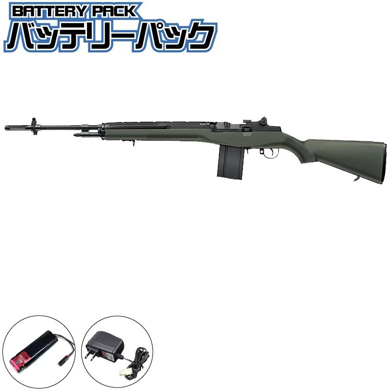 安価 【東京マルイ】U.S.ライフル M14　ファイバータイプO.D.ストックver.　バッテリーパック エアガン